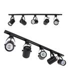 Kit Trilho Eletrificado 1m + 5 Spot Preto + 5 Led Par20 3000k