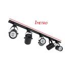 Kit Trilho Eletrificado 1m + 5 Spot Preto + 5 Led Par20 6500k