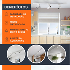 Kit Trilho Eletrificado 1m com 3 Spots LED 7W Bivolt Branco –