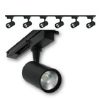 Kit Trilho Eletrificado 2 Metros 6 Spots Led 7w Preto 6500k