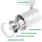 Kit Trilho Eletrificado 2 Metros Branco + 6 Spots 7w Branco 3