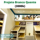 Kit Trilho Eletrificado 2 Metros Branco + 6 Spots 7w Branco 3