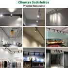 Kit Trilho Eletrificado 2 Metros Preto 6 Spots 12w Luz Branco