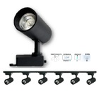 Kit Trilho Eletrificado 2 Metros Preto 6 Spots 12w Luz Branco