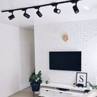 Kit Trilho Eletrificado 2m + 6 Spot Led 7w Branco Quente Preto