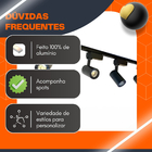 Kit Trilho Eletrificado 3m + 6 Spot Led 7w Branco Neutro Preto