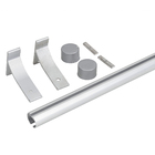 Kit Trilho Simples Cromado Anodizado 1,5m 6,5x8,7x150cm Namedi