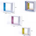 Kit Trio De Nichos Decorativos Mdf  Laqueados Coloridos Decor