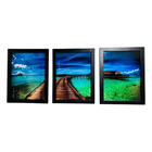Kit Trio Quadros Decorativos Tela: Paisagem