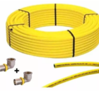 Kit Tubo Pex Multicamada 16mm Amarelo Emmeti + Conexões 5m