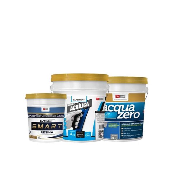 Kit Umidade P - Smart Resina 900ml + Massa Acrílica 4kg + Man