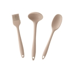 Kit Utensílios 3pç Silicone Bege - Ou