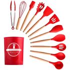 Kit Utensílios Cozinha 12 Peças Silicone Antiaderente - Verme