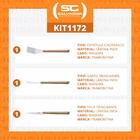Kit Utensílios De Churrasco Servir E Preparar Cabo De Madeira
