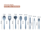 Kit Utensílios De Cozinha Completo 16 Peças Azul - Oikos