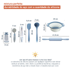 Kit Utensílios De Cozinha Massas 7 Peças Azul - Oikos Azul U