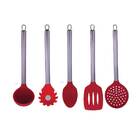 Kit Utensílios De Inox C/ Silicone 5 Peças Class Home