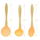 Kit Utensilios De Silicone Cabo De Madeira Bambu Linha Eco Cr