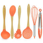 Kit Utensilios De Silicone Cabo De Madeira Bambu Linha Eco La