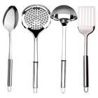 Kit Utensílios Para Cozinha 4 Peças Aço Inox