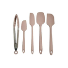 Kit Utensílios Silicone Espátula Pegador Confeitaria 5 Peças