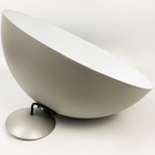 Kit Utron 2 Luminárias Pendente Alumínio Meia Lua 43cm Cinza