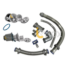 Kit Válvula 4 1/2, Sifão Tubos E Dreno P/ Cuba Dupla Cozinha