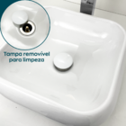 Kit Valvula Click Cerâmica E Sifao Sanfonado Cromado Universa