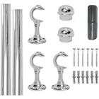 Kit Varão Completo - Vitória 3,00/cromado Grosso/com Junção