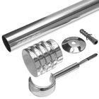 Kit Varão De Cortina 28mm 2m Ponteira Glacial Couselo Cromado