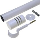 Kit Varão De Cortina 28mm 3m Ponteira Cilíndrica Couselo Bran