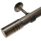 Kit Varão De Cortina 28mm 3m Ponteira Cilíndrica Couselo Ouro