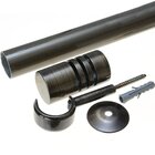 Kit Varão De Cortina 28mm 3m Ponteira Cilíndrica Couselo Ouro