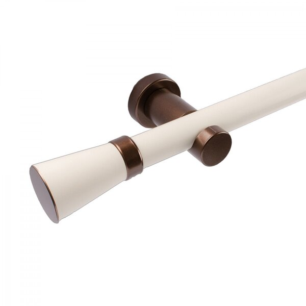 Kit Varão De Cortina 28mm 400cm Com Emenda Jade Prime Belchio