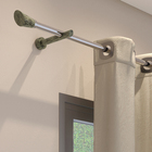 Kit Varão de Cortina 2 metros 19mm Alumínio Alemão Nobre Eco Ouro Velho Belchior