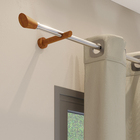 Kit Varão de Cortina 2 metros 19mm Alumínio Alemão Nobre Plus Cumaru Belchior