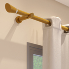 Kit Varão de Cortina 2 metros 28mm Aço Alemão Eco Cerejeira Belchior