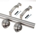 Kit Varão De Cortina Barcelona 19mm 1,50m (bola) Couselo Aço