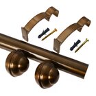 Kit Varão De Cortina Barcelona 19mm 1,50m (bola) Couselo Ouro