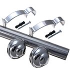 Kit Varão De Cortina Barcelona 19mm 2,00m (bola) Couselo Crom