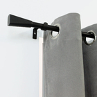 Kit Varão de Cortina Extensível 1,60 a 3 metros 16/19mm Ferro Pommel Preto Inspire