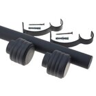 Kit Varão De Cortina Madrid 19mm 1,5 Metros Glacial Repuxada