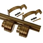 Kit Varão De Cortina Madrid 19mm 2,00m (glacial Repuxada) Cou