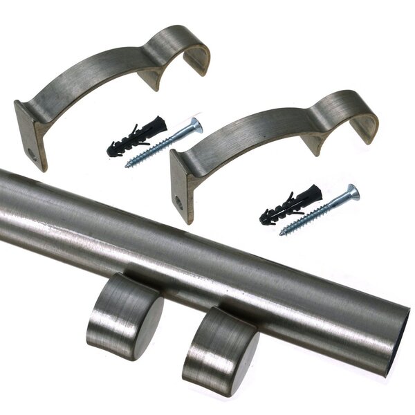 Kit Varão De Cortina Valencia 19mm 1,5m (tampa) Couselo Aço E