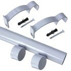 Kit Varão De Cortina Valencia 19mm 1,5m (tampa) Couselo Branco