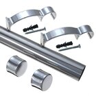 Kit Varão De Cortina Valencia 19mm 2,00m (tampa) Couselo Crom