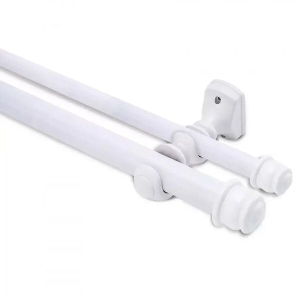 Kit Varão Duplo  De Cortina 400cm Com Emenda Eco Compacto Bel