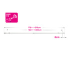 Kit de Varão Extensível Pommel 1,60 a 3m Branco 16/19mm Inspire