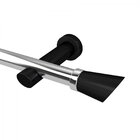 Kit Varão Simples De Cortina 19mm 200cm Alemão Nobre Belchior