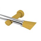 Kit Varão Simples De Cortina 19mm 400cm Com Emenda Alemão Nob